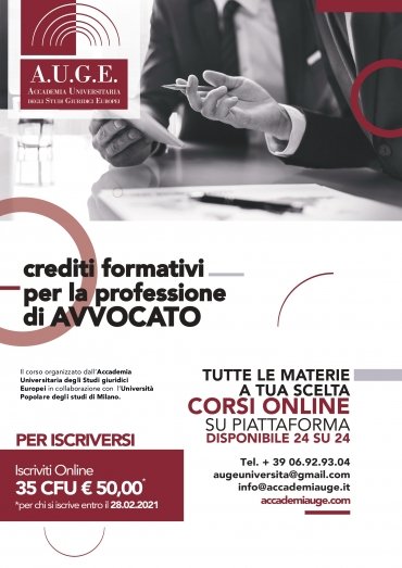 'Crediti Formativi per la professione di Avvocato'